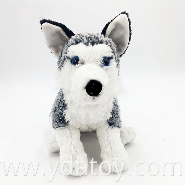 Realistic plush husky dolls